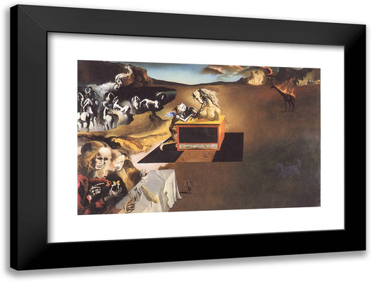 Invention of the Monsters 24x18 Black Modern Wood Framed Art Print Poster by Dali, Salvador