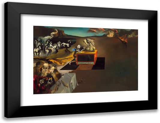 Inventions of the Monsters 24x18 Black Modern Wood Framed Art Print Poster by Dali, Salvador