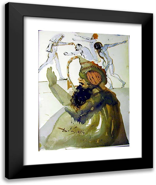 Iosephet Fratres in Aegypto 20x24 Black Modern Wood Framed Art Print Poster by Dali, Salvador