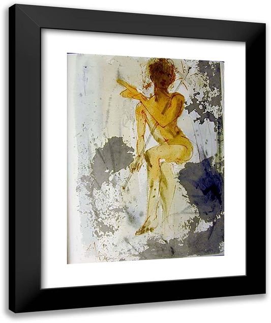 Ipse Erat Elias (Mark 14) 20x24 Black Modern Wood Framed Art Print Poster by Dali, Salvador