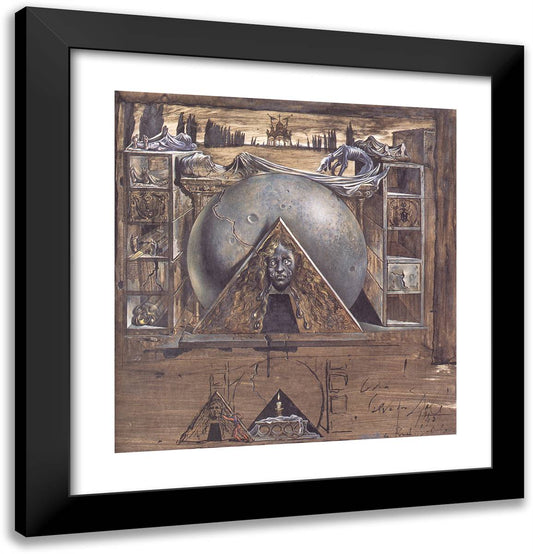 Juliet's Tomb 20x21 Black Modern Wood Framed Art Print Poster by Dali, Salvador