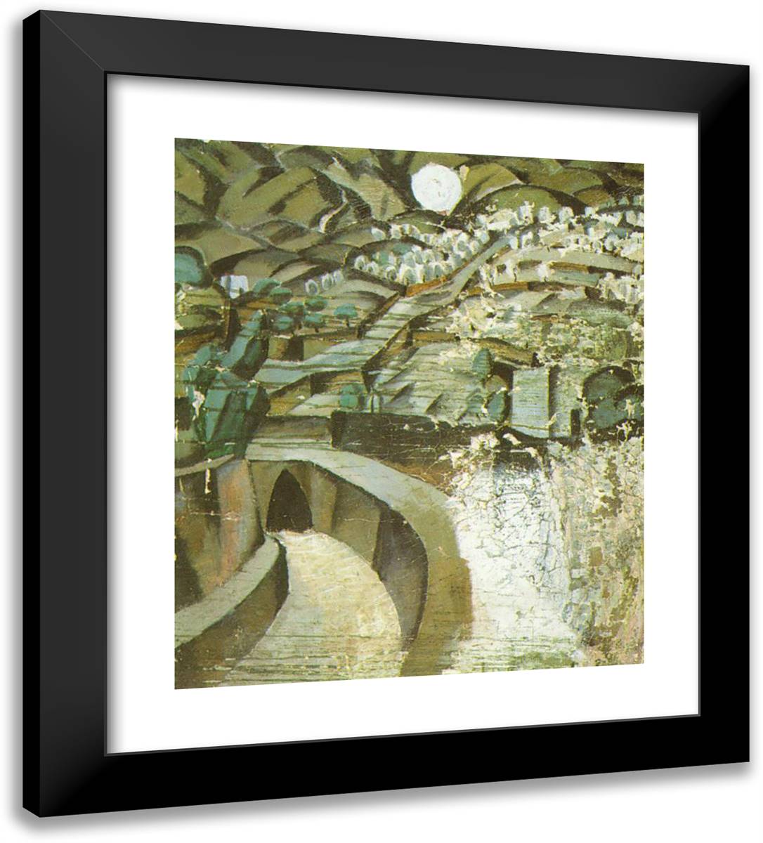 La Jorneta 20x22 Black Modern Wood Framed Art Print Poster by Dali, Salvador