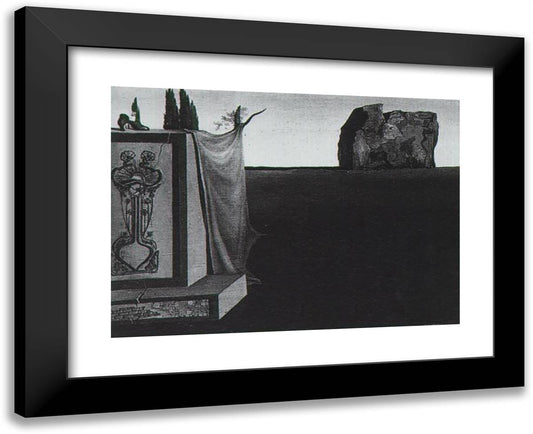 Landscape 24x20 Black Modern Wood Framed Art Print Poster by Dali, Salvador