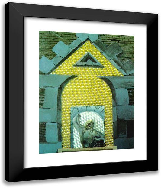 Laocoon Tormented by Flies 20x24 Black Modern Wood Framed Art Print Poster by Dali, Salvador