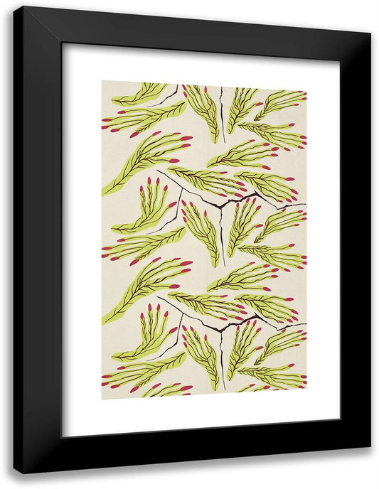 Leaf Hands 18x24 Black Modern Wood Framed Art Print Poster by Dali, Salvador