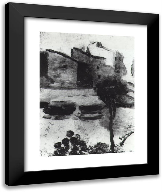 Llane Beach, Cadaques 20x24 Black Modern Wood Framed Art Print Poster by Dali, Salvador