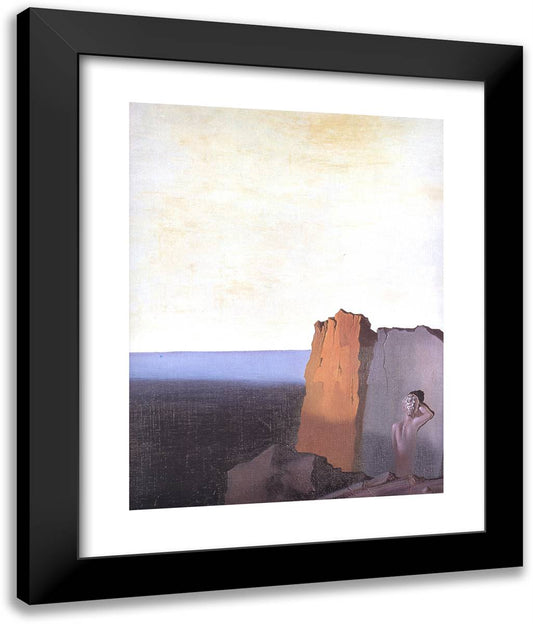Loneliness 20x24 Black Modern Wood Framed Art Print Poster by Dali, Salvador