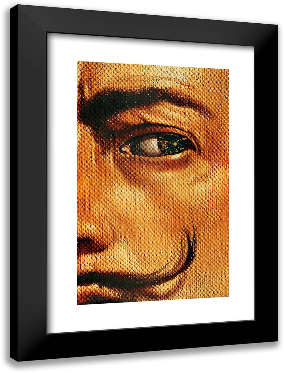 Macrophotographic Self-Portrait with the Appearance of Gala 18x24 Black Modern Wood Framed Art Print Poster by Dali, Salvador