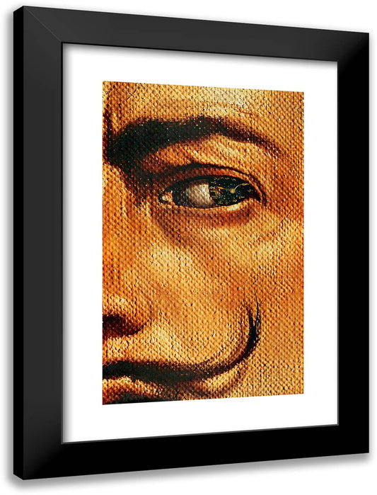 Macrophotographic Self-Portrait with the Appearance of Gala 18x24 Black Modern Wood Framed Art Print Poster by Dali, Salvador
