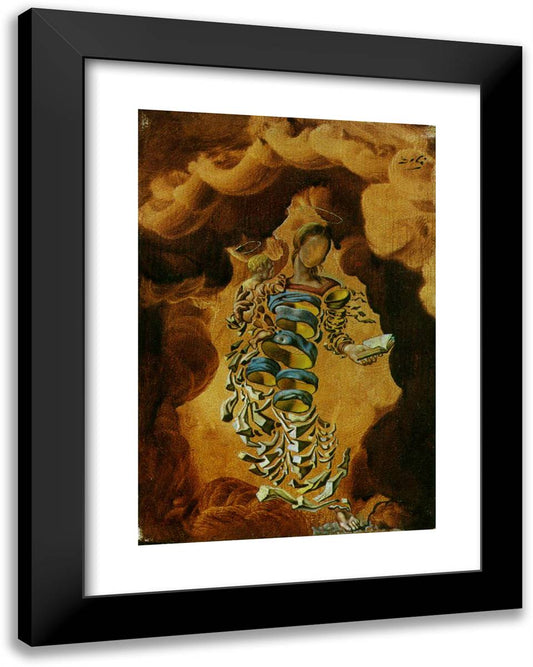 Madonna in Particles 19x24 Black Modern Wood Framed Art Print Poster by Dali, Salvador