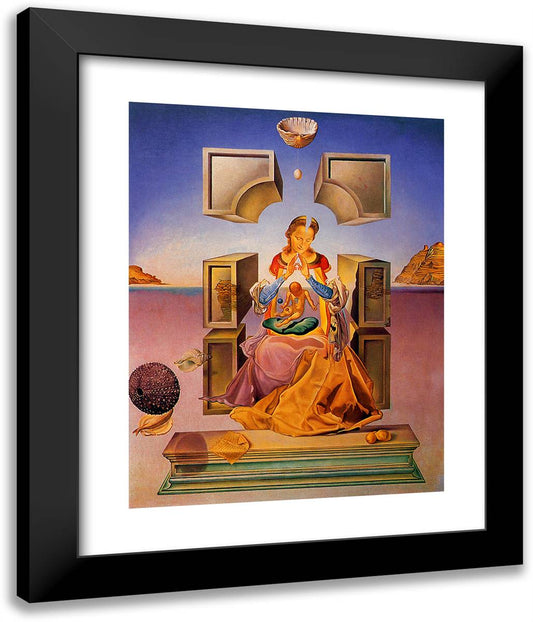 Madonna of Port Lligat 20x24 Black Modern Wood Framed Art Print Poster by Dali, Salvador