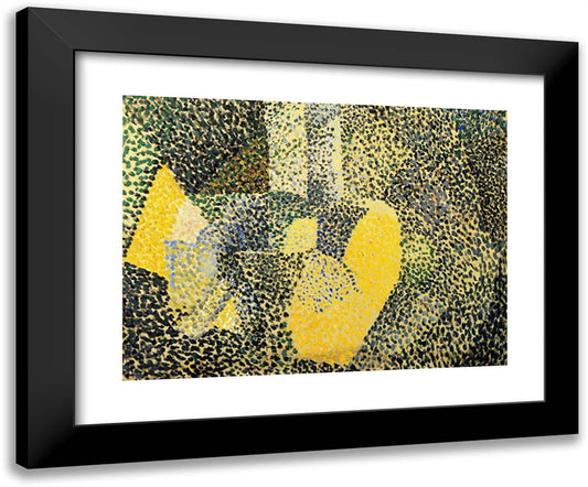 Madrid, Architecture and Poplars 24x20 Black Modern Wood Framed Art Print Poster by Dali, Salvador