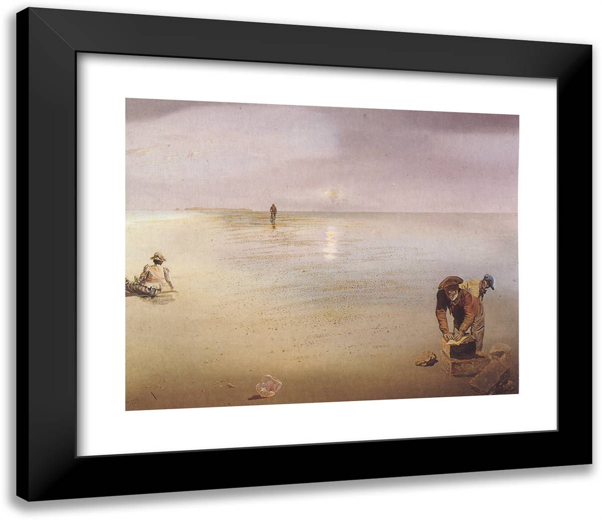Mediumnistic-Paranoiac Image 23x20 Black Modern Wood Framed Art Print Poster by Dali, Salvador