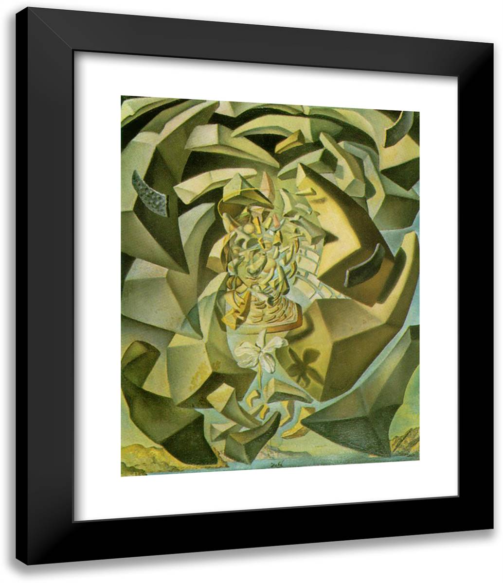 Microphysical Madonna 20x24 Black Modern Wood Framed Art Print Poster by Dali, Salvador