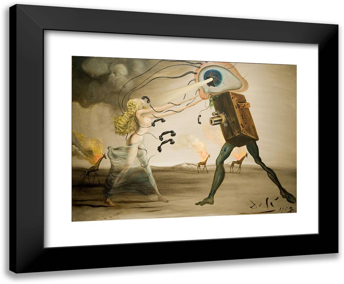 Modern Rhapsody 24x20 Black Modern Wood Framed Art Print Poster by Dali, Salvador