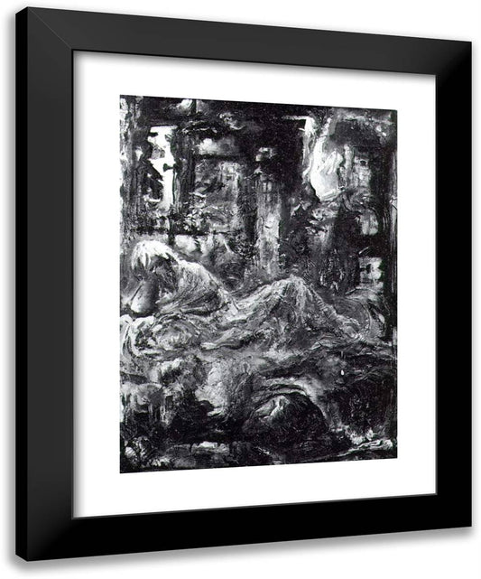 Mohammed's Dream 19x24 Black Modern Wood Framed Art Print Poster by Dali, Salvador