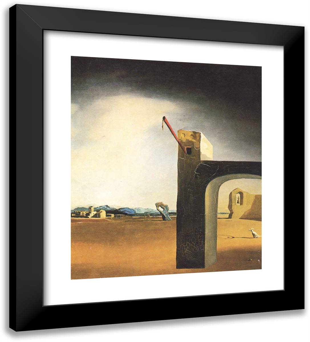 Morphological Echo' 20x22 Black Modern Wood Framed Art Print Poster by Dali, Salvador