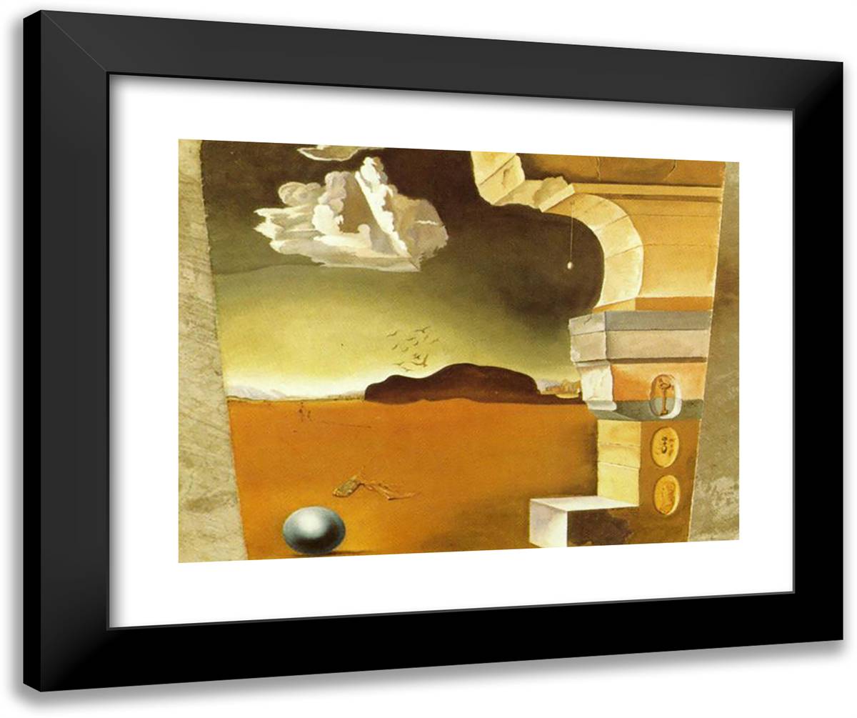 Mural Painting for Helena Rubinstein (Panel 2) 24x20 Black Modern Wood Framed Art Print Poster by Dali, Salvador