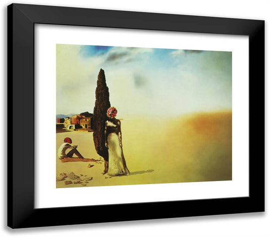 Necrophiliac Springtime 23x20 Black Modern Wood Framed Art Print Poster by Dali, Salvador