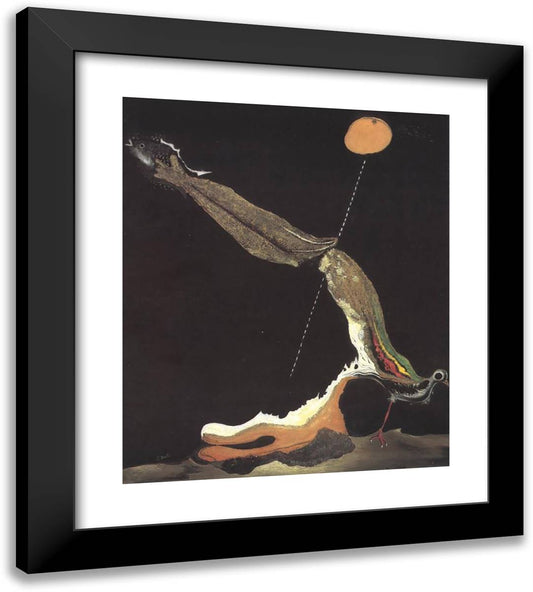 Ocell. Peix 20x22 Black Modern Wood Framed Art Print Poster by Dali, Salvador