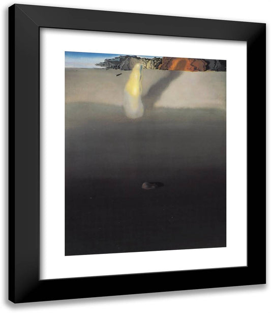 On the Seashore 20x24 Black Modern Wood Framed Art Print Poster by Dali, Salvador