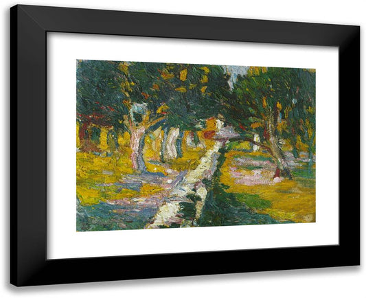 Orchard at Llane (Cadaques) 24x19 Black Modern Wood Framed Art Print Poster by Dali, Salvador