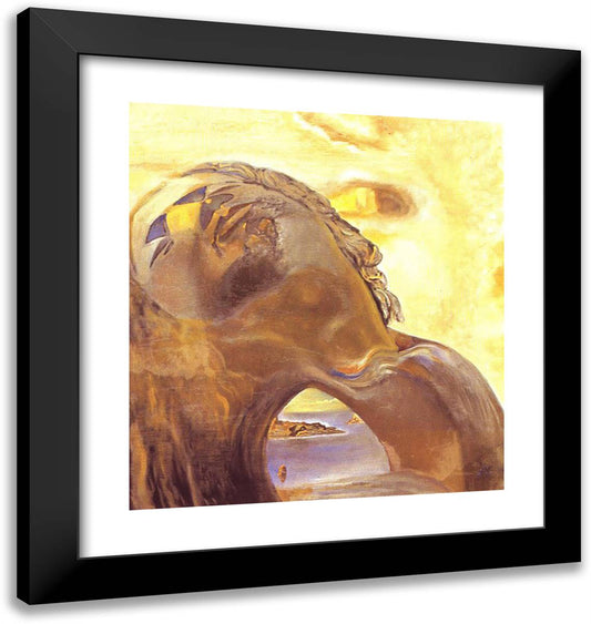 Othello Dreaming Venice 20x21 Black Modern Wood Framed Art Print Poster by Dali, Salvador