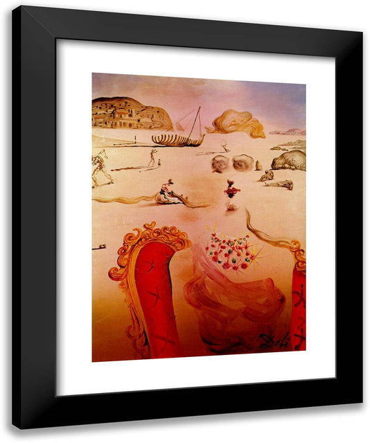 Paranoia (Surrealist Figures) 20x24 Black Modern Wood Framed Art Print Poster by Dali, Salvador