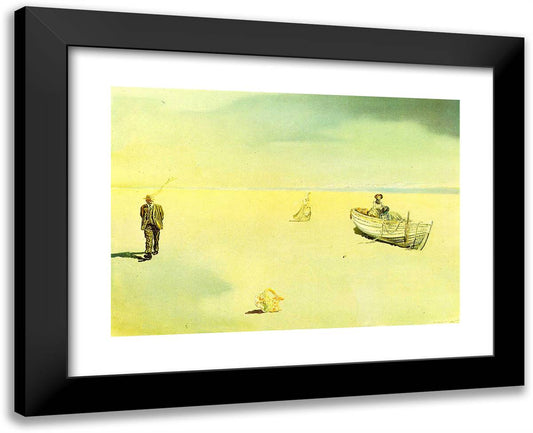 Paranoiac-Astral Image 24x19 Black Modern Wood Framed Art Print Poster by Dali, Salvador