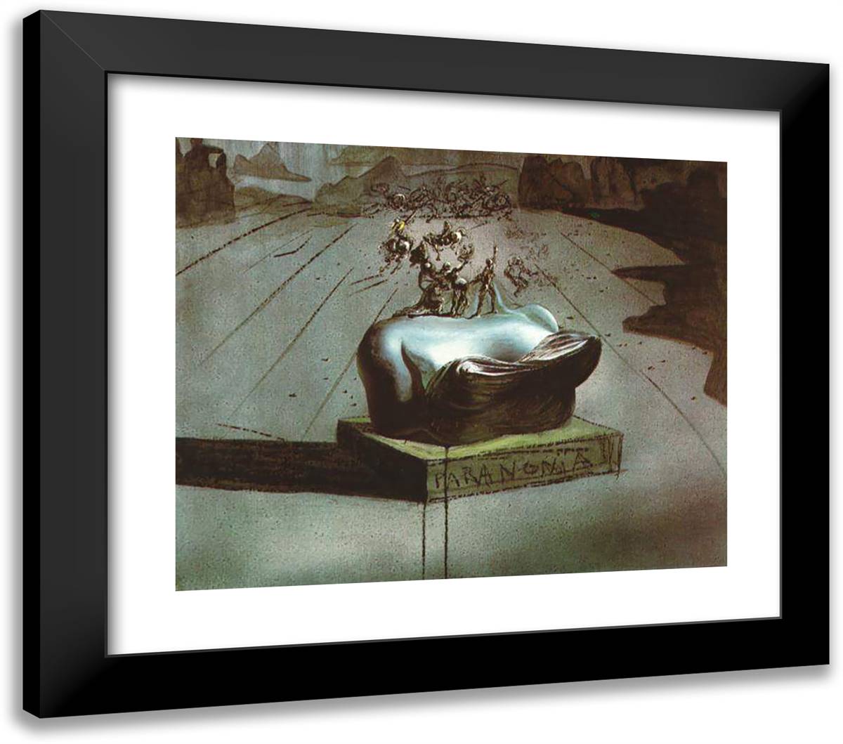 Paranonia 23x20 Black Modern Wood Framed Art Print Poster by Dali, Salvador
