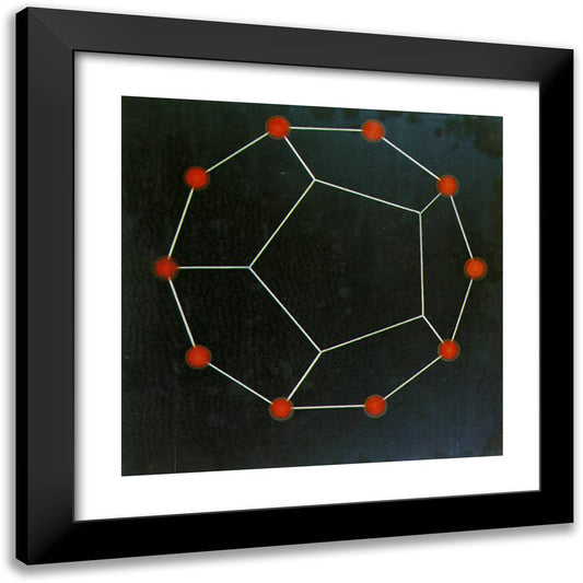 Pentagonal Sardana  20x20 Black Modern Wood Framed Art Print Poster by Dali, Salvador