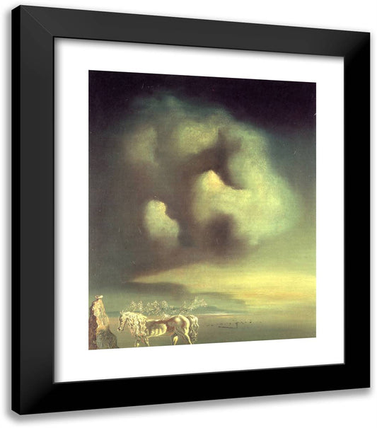 Plant Transformation 20x23 Black Modern Wood Framed Art Print Poster by Dali, Salvador