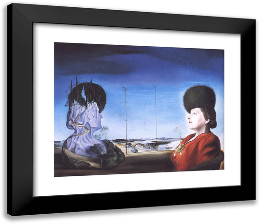 Portrait of Frau. Isabel Styler-Tas 23x20 Black Modern Wood Framed Art Print Poster by Dali, Salvador