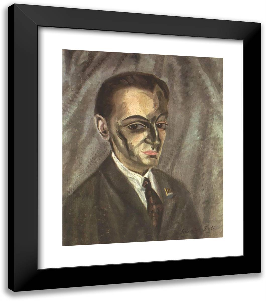Portrait of Jose M. Torres 20x23 Black Modern Wood Framed Art Print Poster by Dali, Salvador
