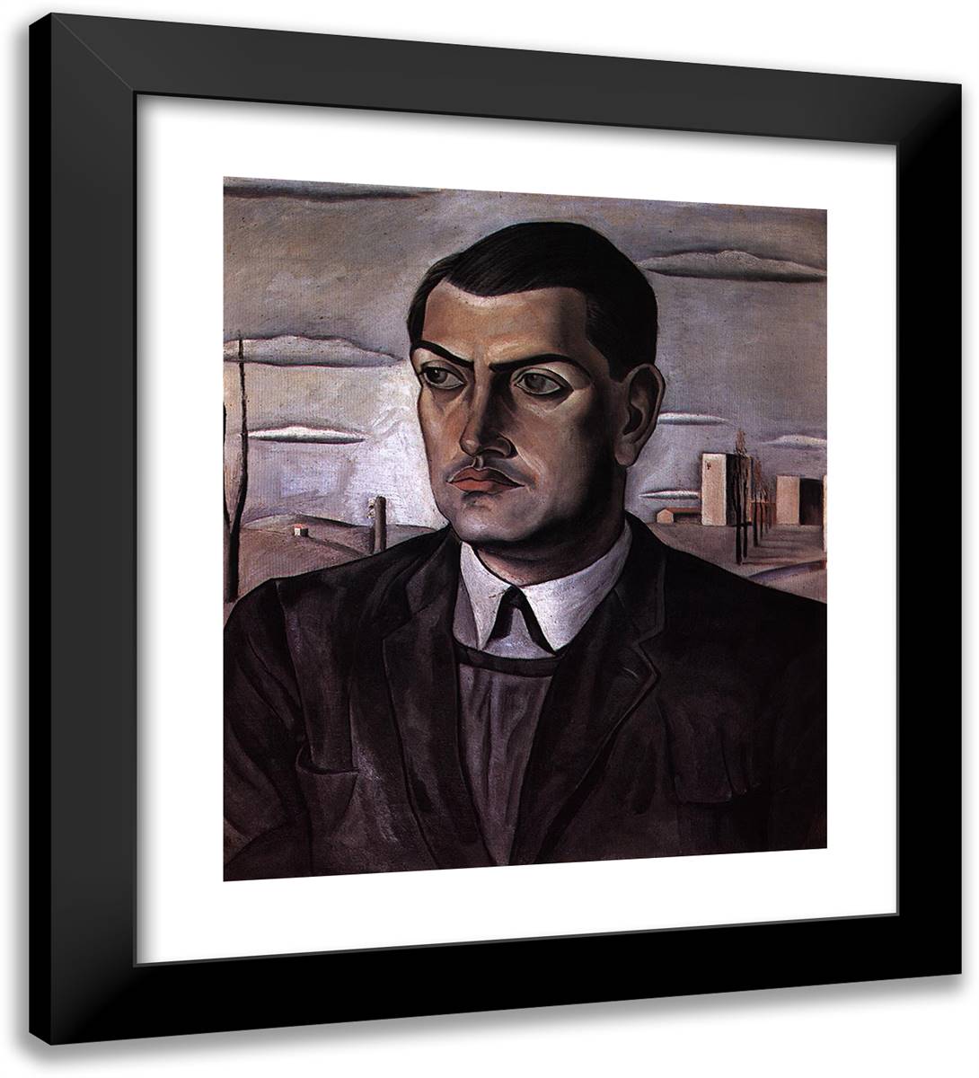 Portrait of Luis Bunuel  20x22 Black Modern Wood Framed Art Print Poster by Dali, Salvador