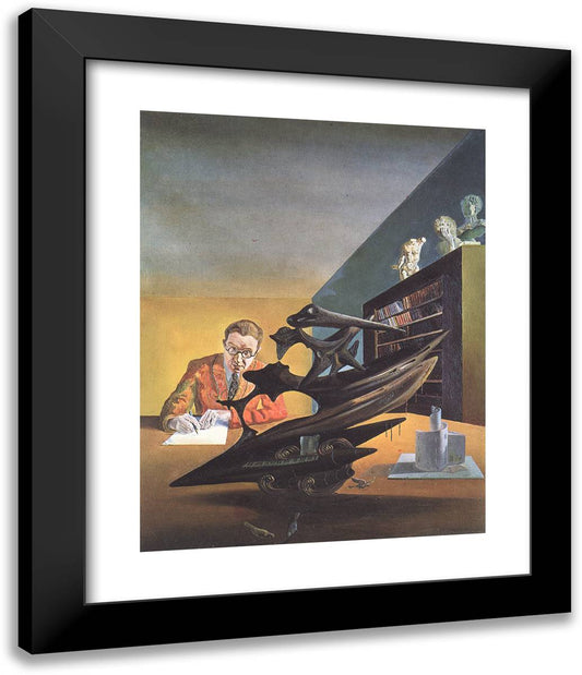 Portrait of Mr. Emilio Terry (Unfinished) 20x24 Black Modern Wood Framed Art Print Poster by Dali, Salvador