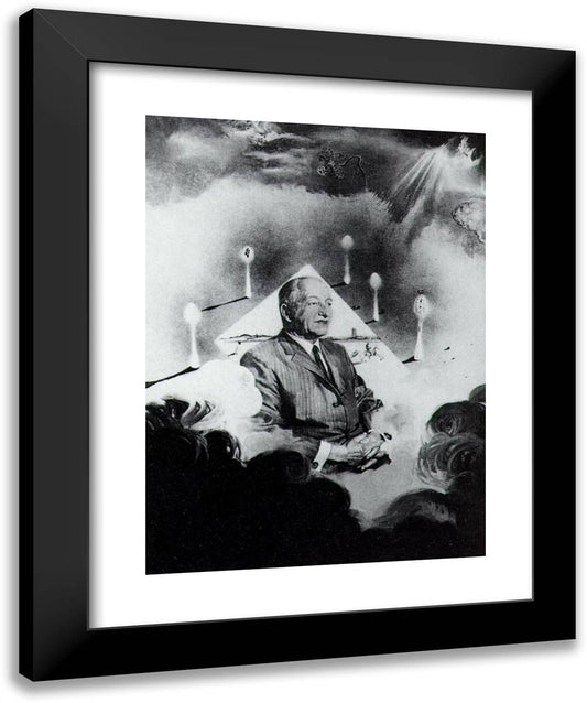 Portrait of Mr. Fagen 20x24 Black Modern Wood Framed Art Print Poster by Dali, Salvador