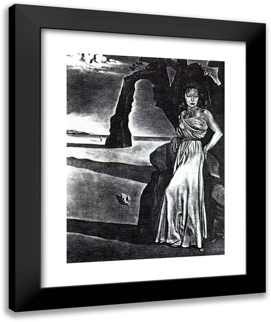 Portrait of Mrs. Ann Woodward 20x24 Black Modern Wood Framed Art Print Poster by Dali, Salvador