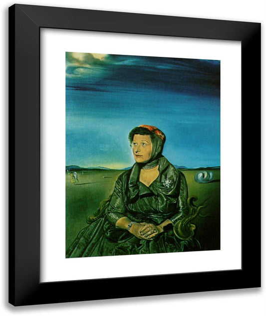 Portrait of Mrs. Fagen 20x24 Black Modern Wood Framed Art Print Poster by Dali, Salvador