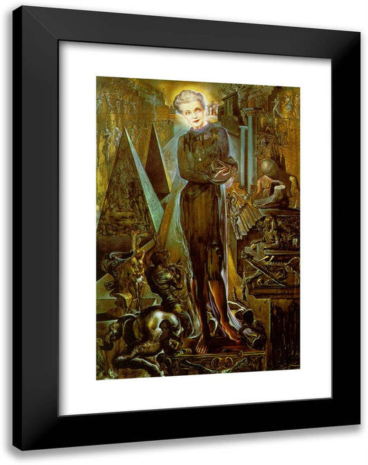 Portrait of Mrs. Harrison Williams 18x24 Black Modern Wood Framed Art Print Poster by Dali, Salvador