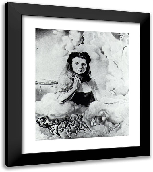 Portrait of Mrs. Ortiz-Linares 20x23 Black Modern Wood Framed Art Print Poster by Dali, Salvador