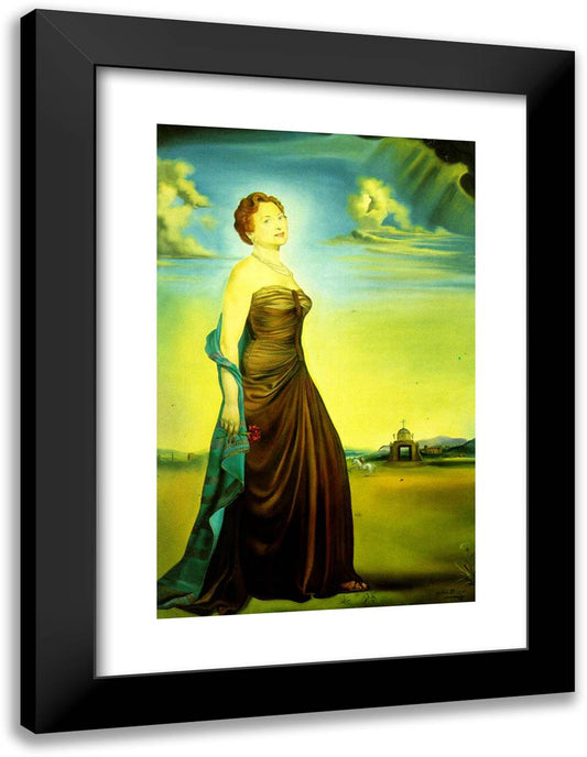 Portrait of Mrs. Reeves 18x24 Black Modern Wood Framed Art Print Poster by Dali, Salvador