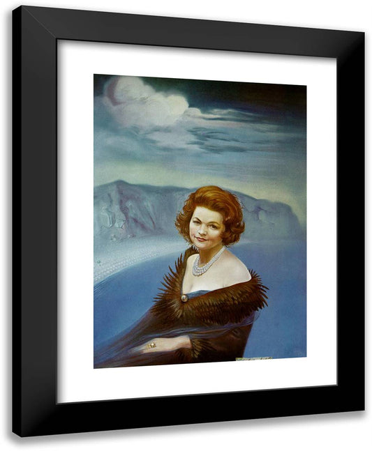 Portrait of Mrs. Ruth Daponte 19x24 Black Modern Wood Framed Art Print Poster by Dali, Salvador