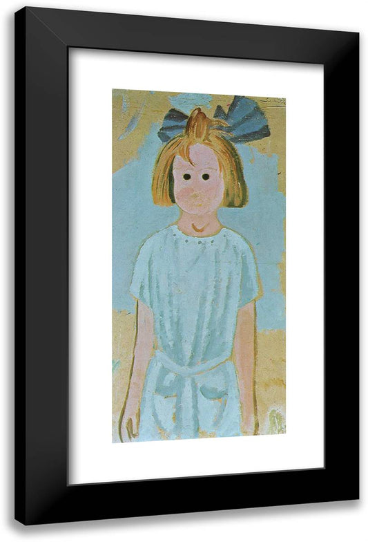 Portrait of My Cousin Ana, Maria Domenech 15x24 Black Modern Wood Framed Art Print Poster by Dali, Salvador