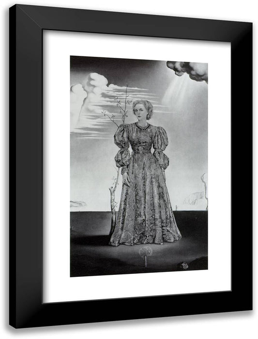 Portrait of Nada Pachevich 18x24 Black Modern Wood Framed Art Print Poster by Dali, Salvador
