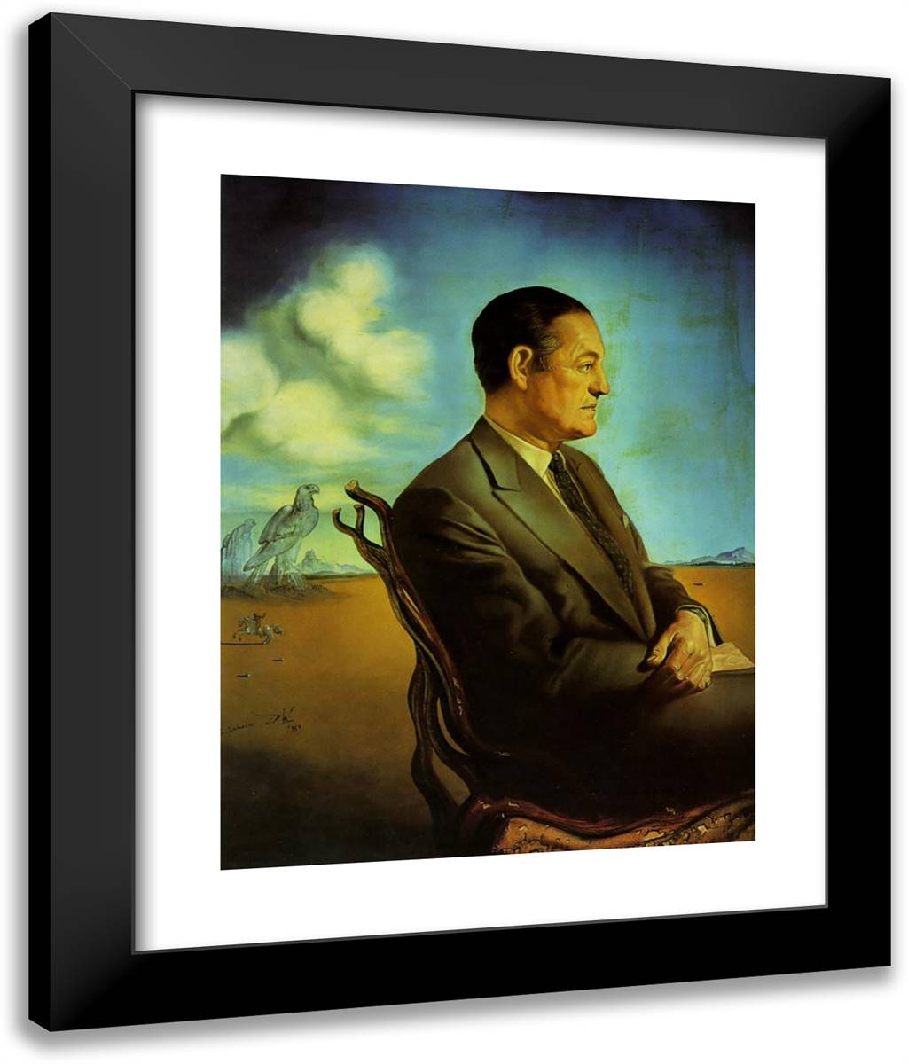 Portrait of Reinaldo Herrera Marquis De Torre Casa 20x24 Black Modern Wood Framed Art Print Poster by Dali, Salvador