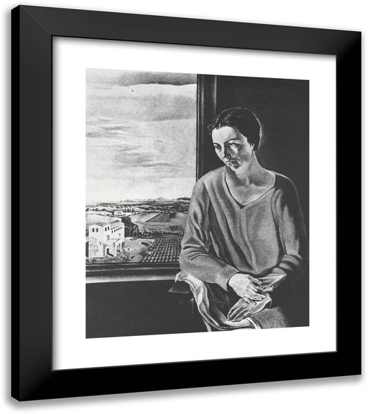 Portrait of Sefiora Abadal De'Argemi 20x23 Black Modern Wood Framed Art Print Poster by Dali, Salvador