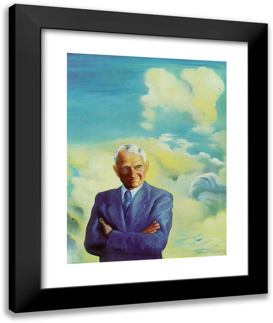 Portrait of Sir James Dunn 20x24 Black Modern Wood Framed Art Print Poster by Dali, Salvador