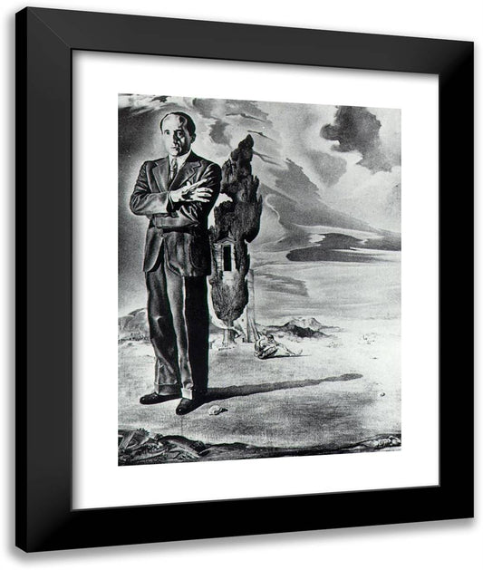 Portrait of the Marquis De Cuevas 20x24 Black Modern Wood Framed Art Print Poster by Dali, Salvador