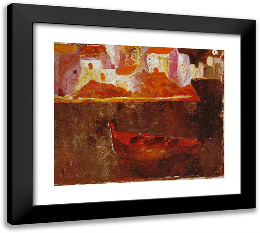 Punta Es Baluard De La Riba D'En Pitxot 22x20 Black Modern Wood Framed Art Print Poster by Dali, Salvador